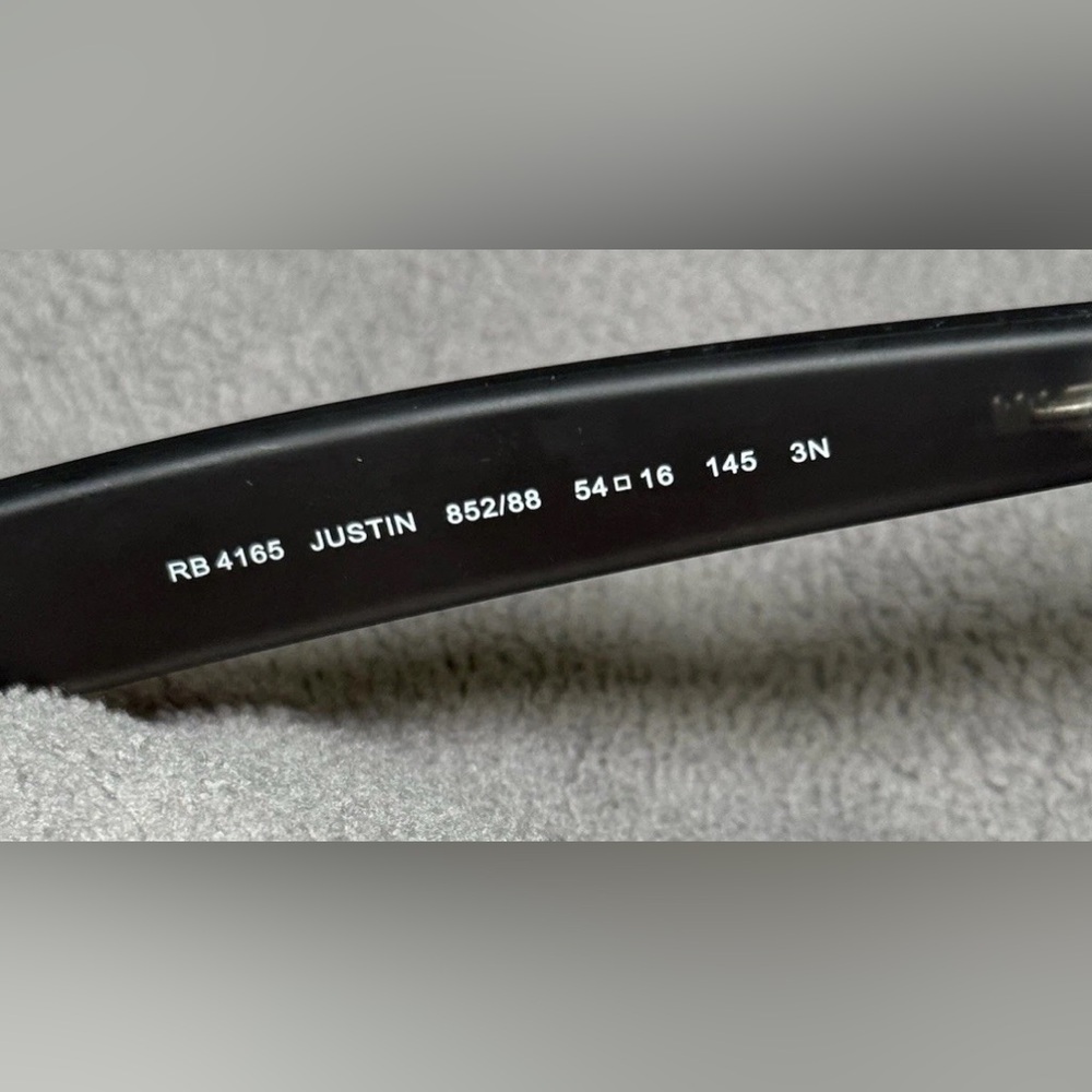 RAY BAN JUSTIN RB4165 852/88 54-16 MATTE GRAY FRAME ONLY $176 - Picture 5 of 12